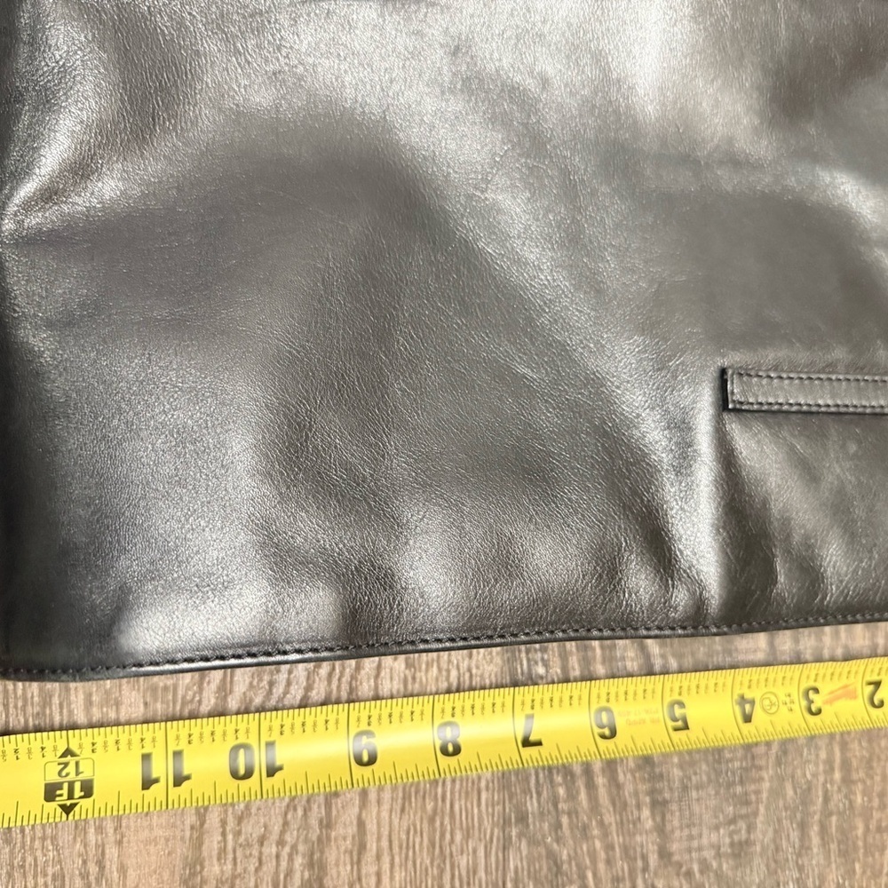 Arnold Churgin vintage three fold leather long tote EUC almost new! Very modern - Picture 13 of 15